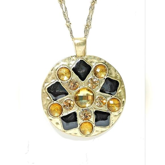 Lia Sophia "SOLSTICE" Pendant Necklace, Sparkling Cut Crystals, NWOT 32-35" - Picture 1 of 9